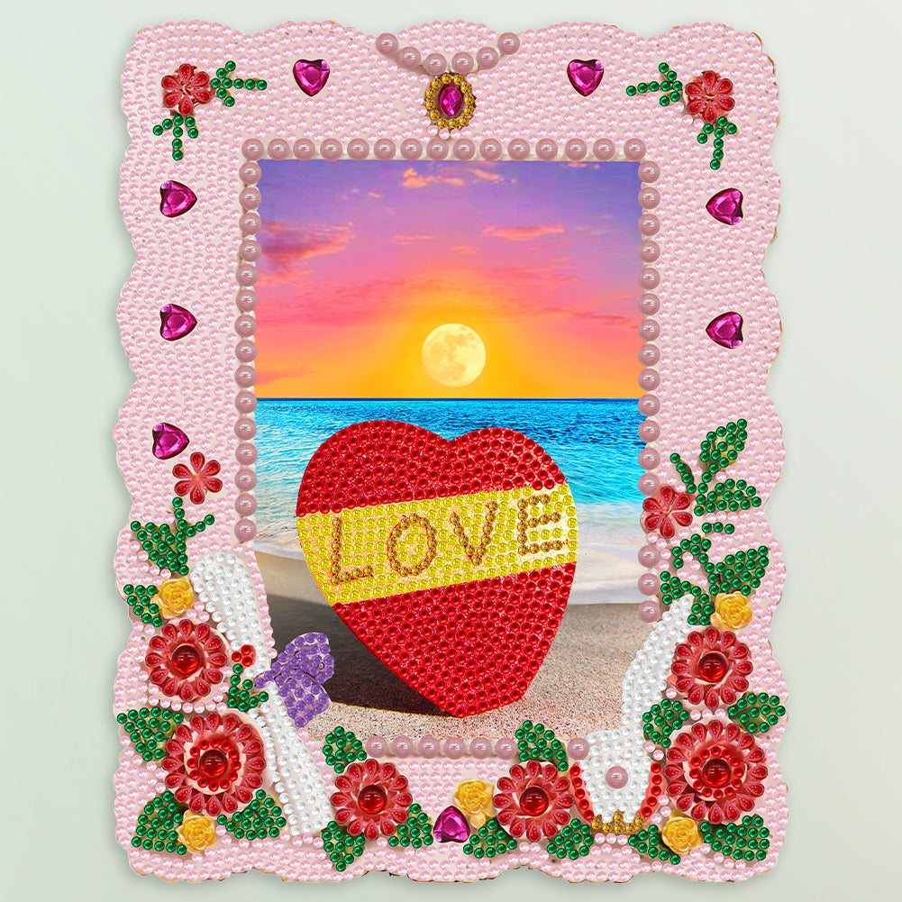 DIY Crystal Rhinestone Diamond Painting 5D Sunset Love Resin Crafts for Kids