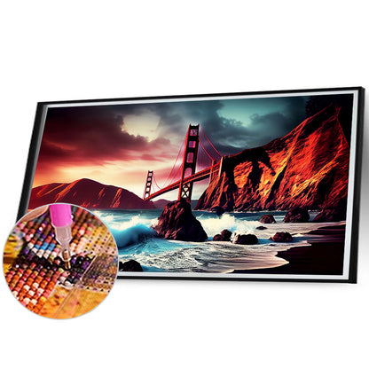 San Francisco Golden Gate Bridge - Full Square Drill Diamond Painting 80*40CM