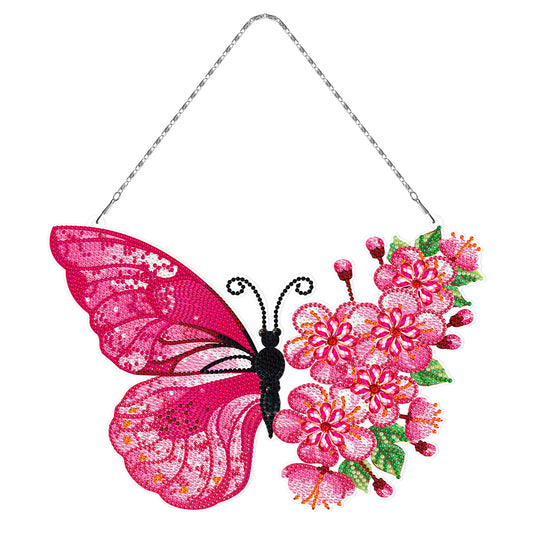 DIY Butterfly Diamond Painting Pendant Rhinestone Embroidery Pendant Bag Pendant