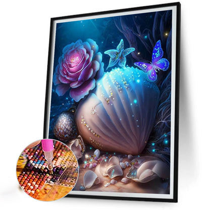 Glowing Shell - Full Round Drill Diamond Painting 30*40CM