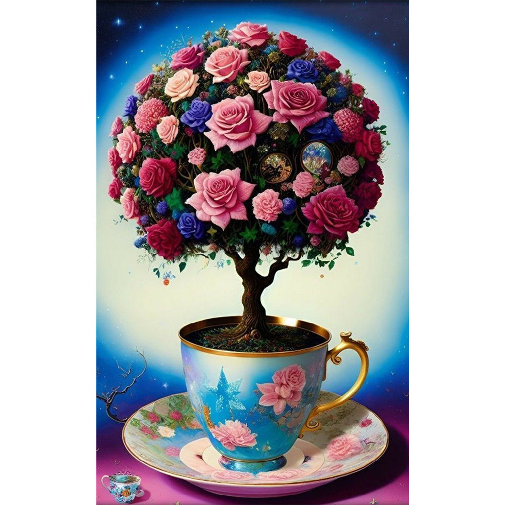 Flower Tree Ball - Full Round Drill Diamond Painting 30*50CM