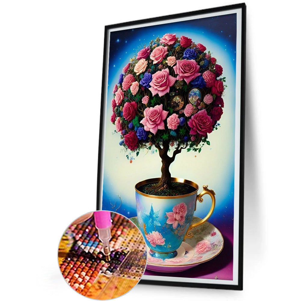 Flower Tree Ball - Full Round Drill Diamond Painting 30*50CM