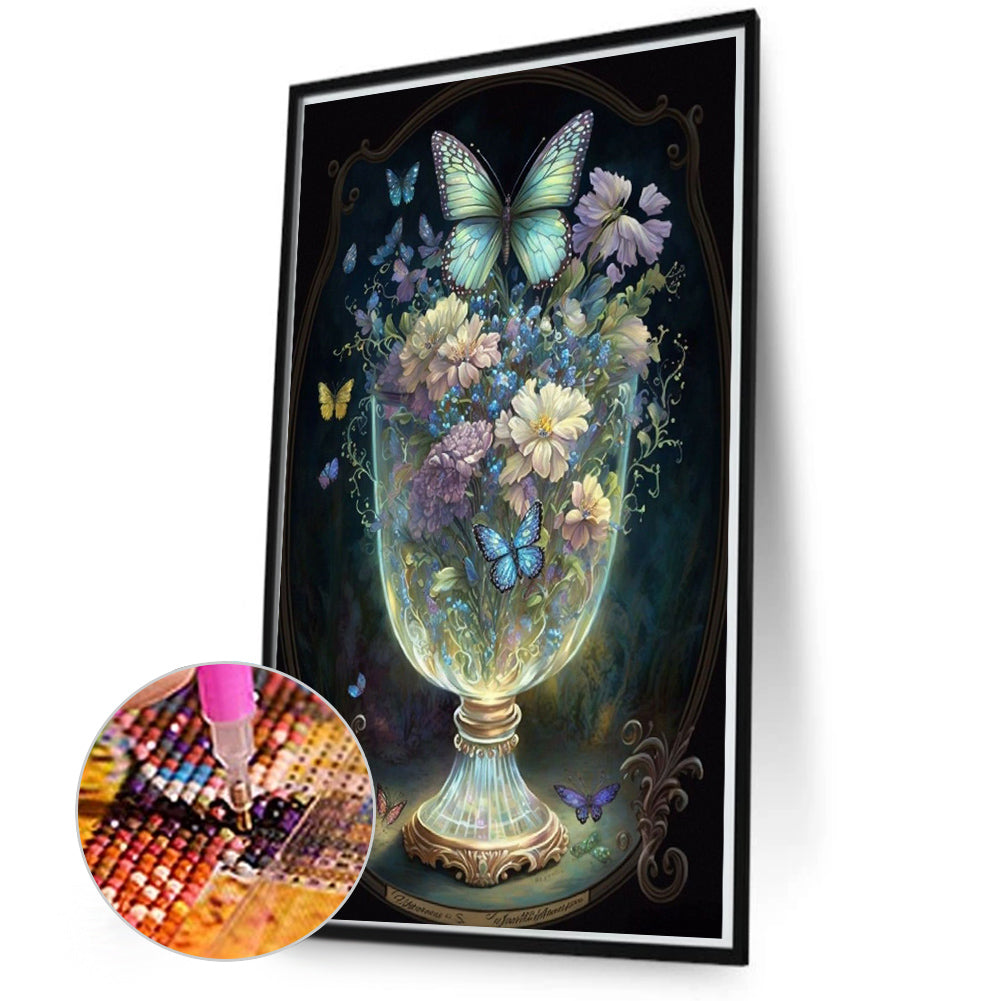 Flower In Cup - Full Round Drill Diamond Painting 50*70CM