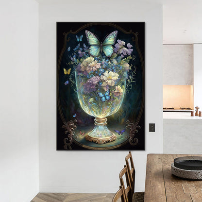 Flower In Cup - Full Round Drill Diamond Painting 50*70CM