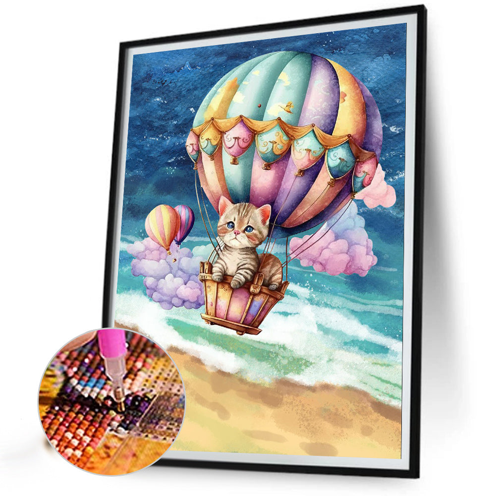 Kitten - Full Round Drill Diamond Painting 30*40CM