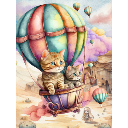 Kitten - Full Round Drill Diamond Painting 30*40CM