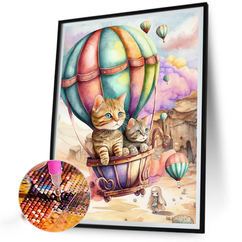 Kitten - Full Round Drill Diamond Painting 30*40CM