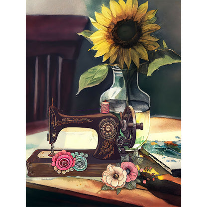 Sewing Machine - Full Round Drill Diamond Painting 30*40CM