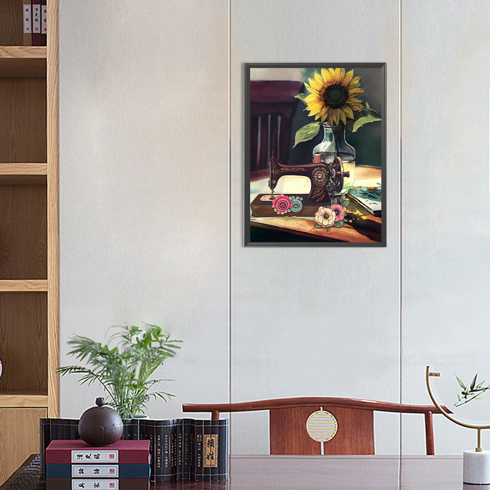 Sewing Machine - Full Round Drill Diamond Painting 30*40CM