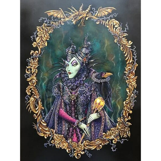 Maleficent Evil Stepmom - Full Round Drill Diamond Painting 30*40CM