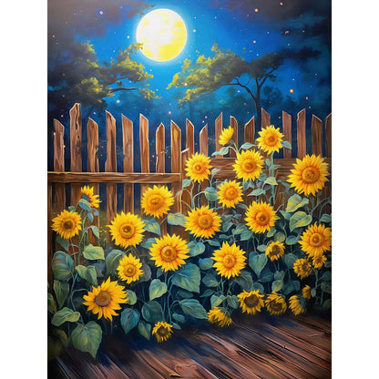 Sunflowers In The Garden - Full Round Drill Diamond Painting 30*40CM