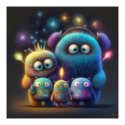 Aliens - Full Round Drill Diamond Painting 30*30CM