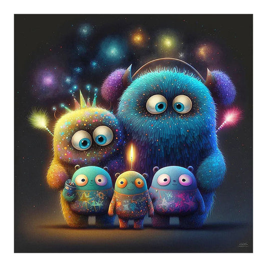 Aliens - Full Round Drill Diamond Painting 30*30CM