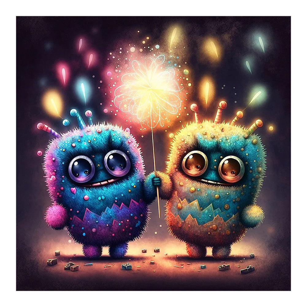 Aliens - Full Round Drill Diamond Painting 30*30CM