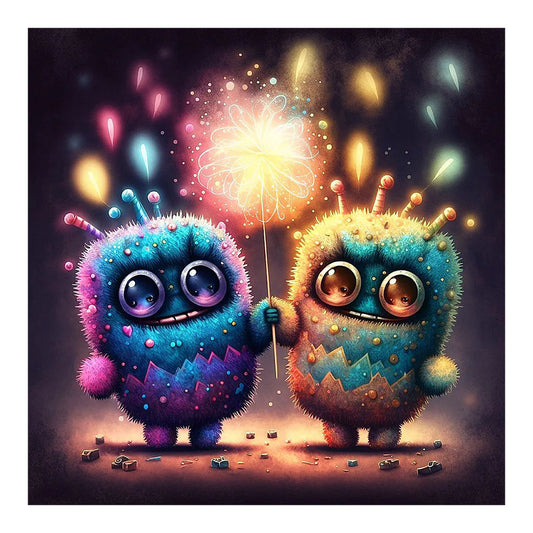 Aliens - Full Round Drill Diamond Painting 30*30CM