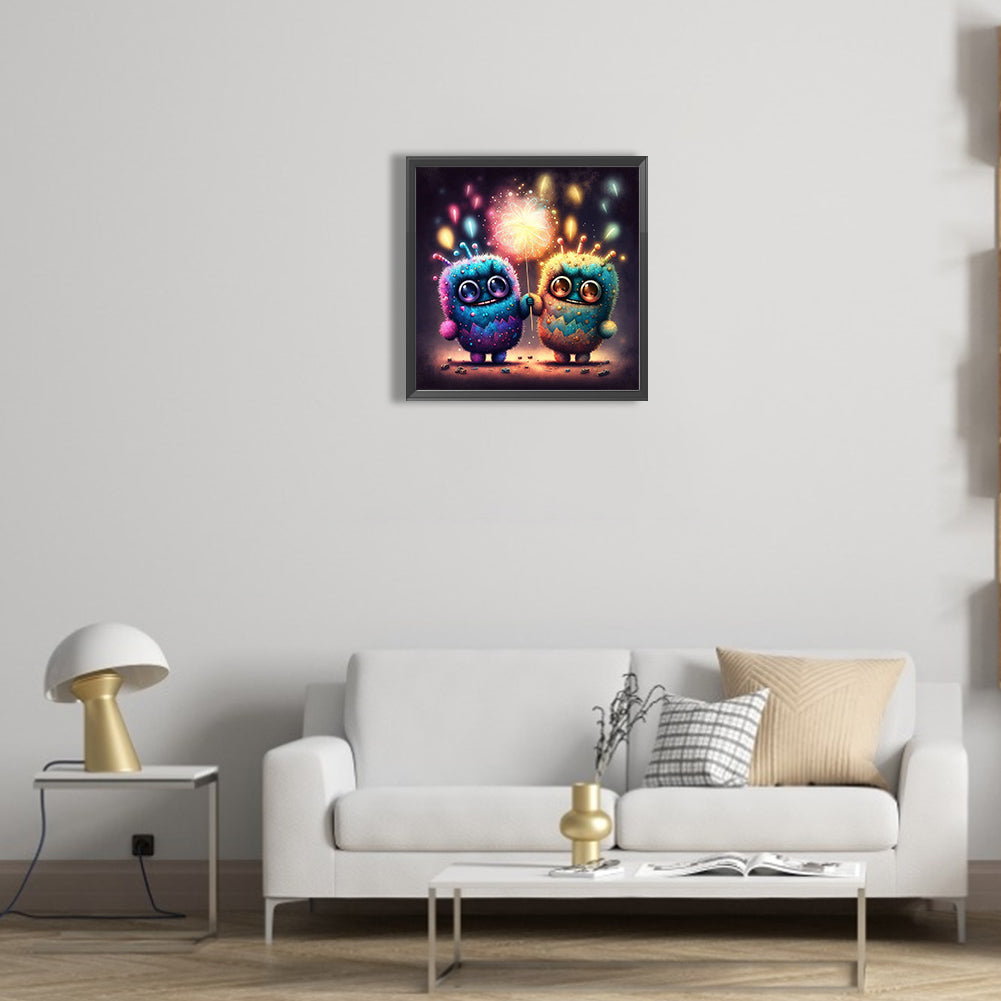 Aliens - Full Round Drill Diamond Painting 30*30CM