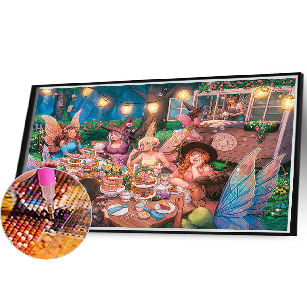 Elf Tea Party - Full Round Drill Diamond Painting 40*30CM