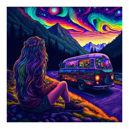 Colorful Cloud Road - Sailing - Full Round Drill Diamond Painting 40*40CM