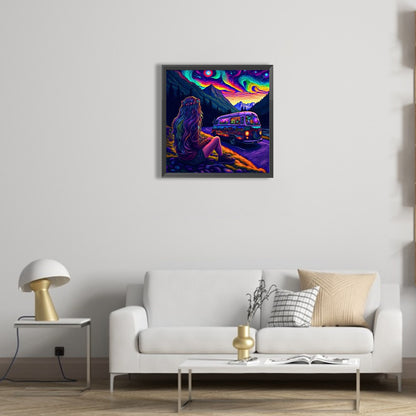 Colorful Cloud Road - Sailing - Full Round Drill Diamond Painting 40*40CM