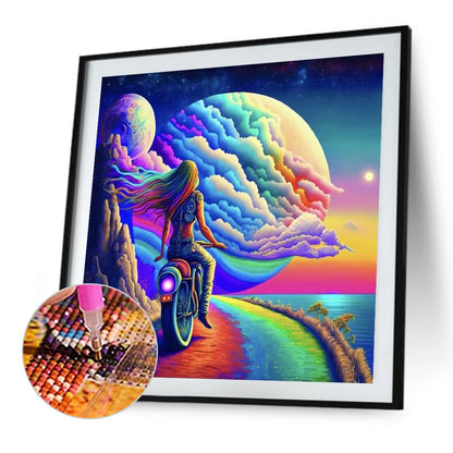 Colorful Cloud Road - Sailing - Full Round Drill Diamond Painting 40*40CM