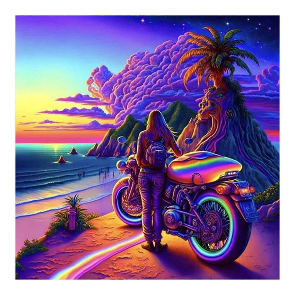 Colorful Cloud Road - Sailing - Full Round Drill Diamond Painting 40*40CM