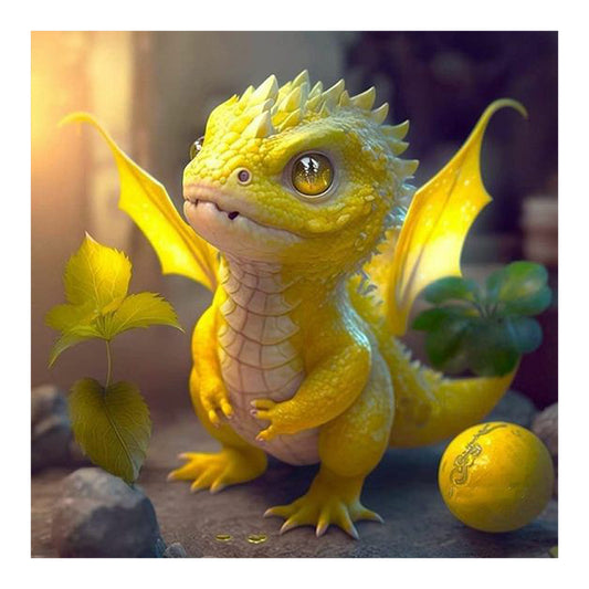 Orange Dragon - Full Round Drill Diamond Painting 30*30CM