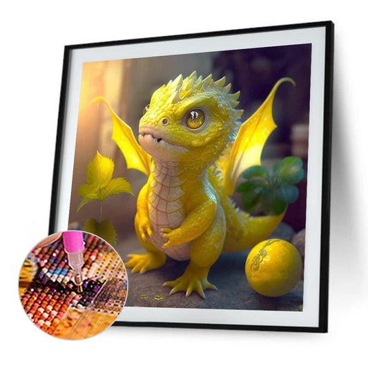 Orange Dragon - Full Round Drill Diamond Painting 30*30CM
