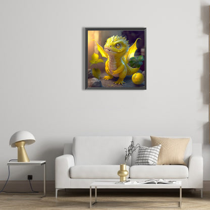 Orange Dragon - Full Round Drill Diamond Painting 30*30CM