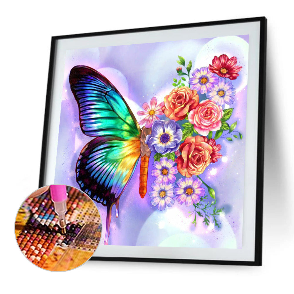 Butterfly - Full Round Drill Diamond Painting 40*40CM