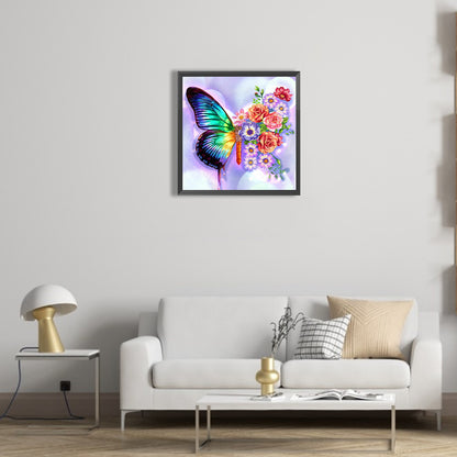 Butterfly - Full Round Drill Diamond Painting 40*40CM