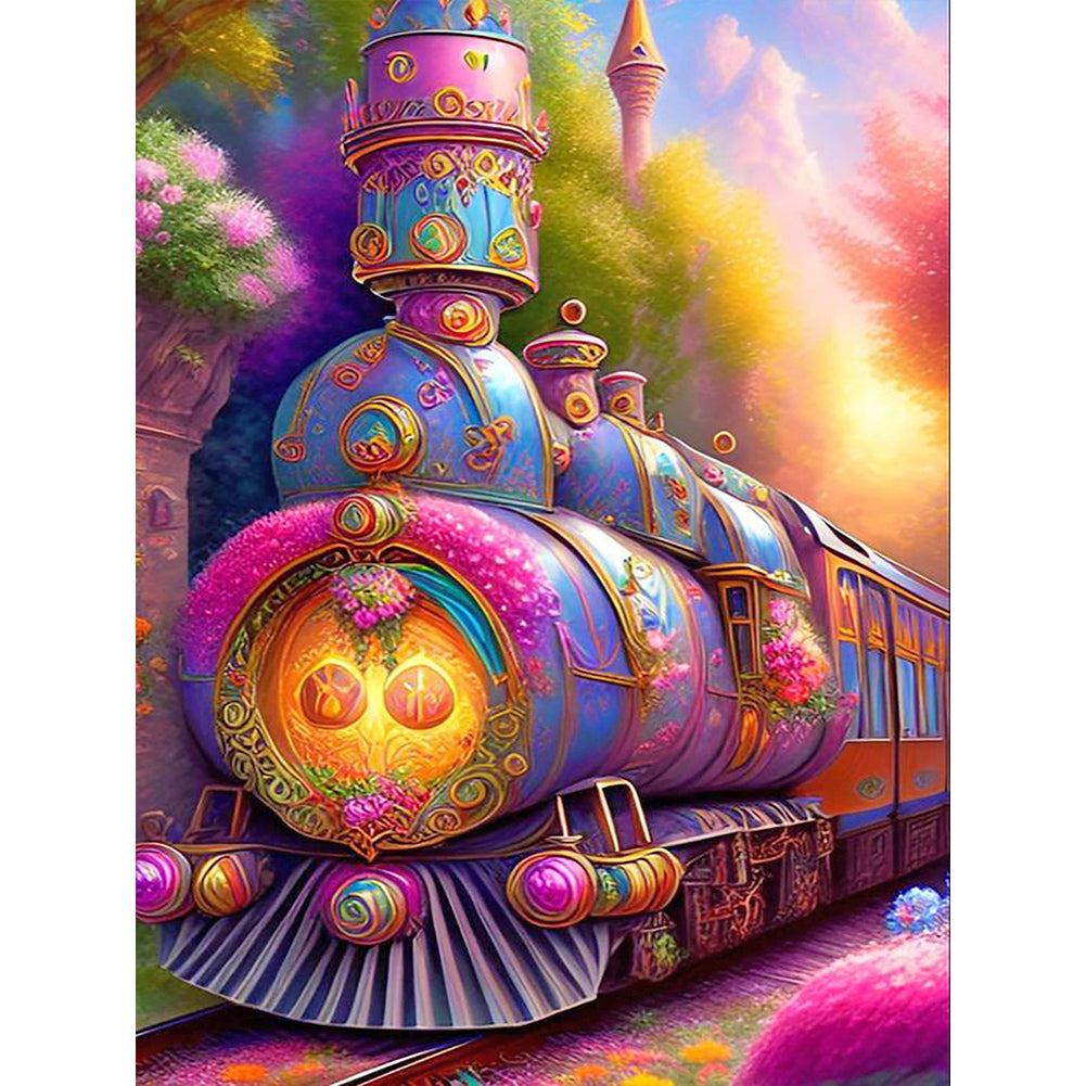 European And American Classical Trains - Full Round Drill Diamond Painting 30*40CM