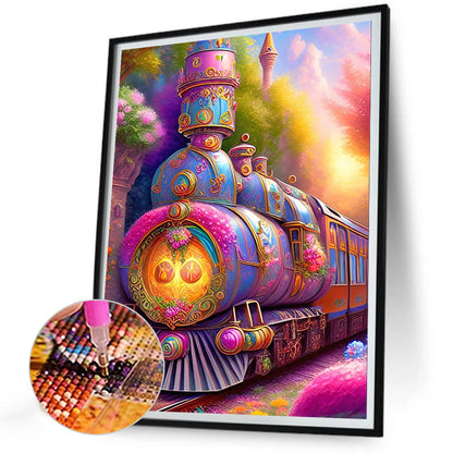 European And American Classical Trains - Full Round Drill Diamond Painting 30*40CM