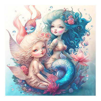 Mermaid - Full Round Drill Diamond Painting 30*30CM