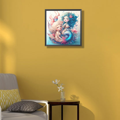 Mermaid - Full Round Drill Diamond Painting 30*30CM