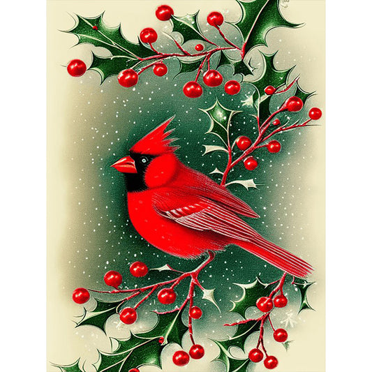 Cardinal - Full Round Drill Diamond Painting 30*40CM
