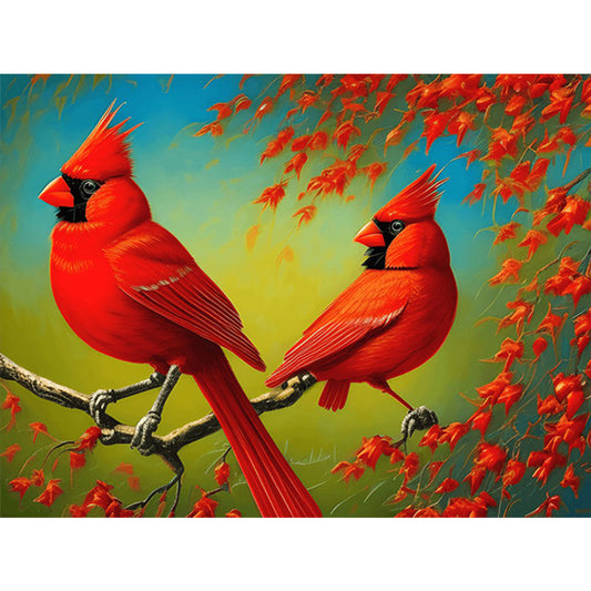 Cardinal - Full Round Drill Diamond Painting 40*30CM