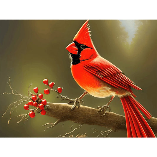 Cardinal - Full Round Drill Diamond Painting 40*30CM