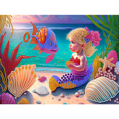 Beach Girl - Special Shaped Drill Diamond Painting 40*30CM