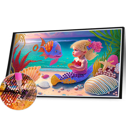 Beach Girl - Special Shaped Drill Diamond Painting 40*30CM