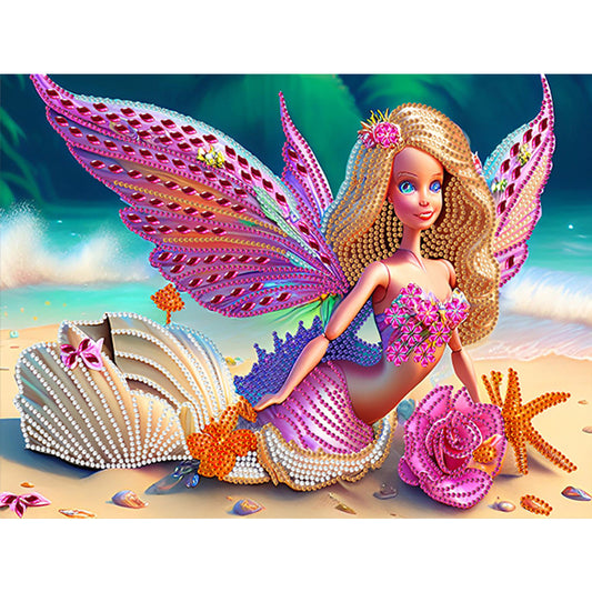 Beach Girl - Special Shaped Drill Diamond Painting 40*30CM