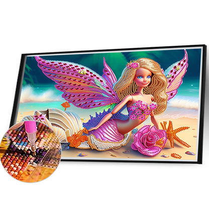 Beach Girl - Special Shaped Drill Diamond Painting 40*30CM