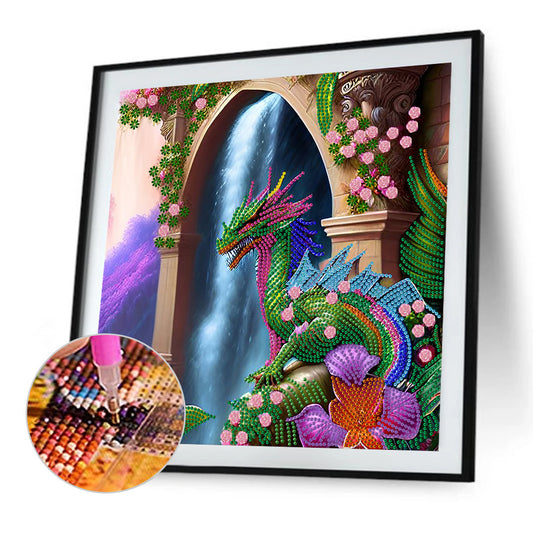 Dragon - Special Shaped Drill Diamond Painting 35*35CM