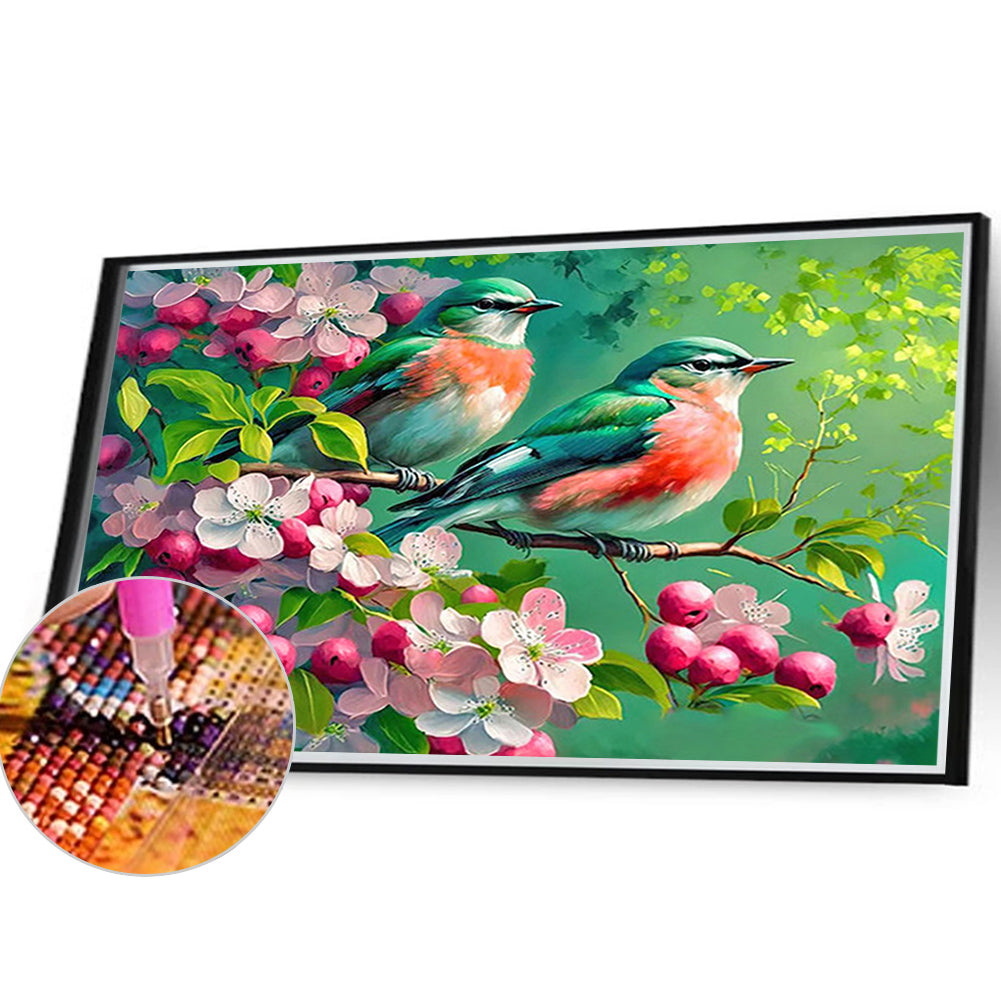 Flowers And Birds - Full Round Drill Diamond Painting 40*30CM