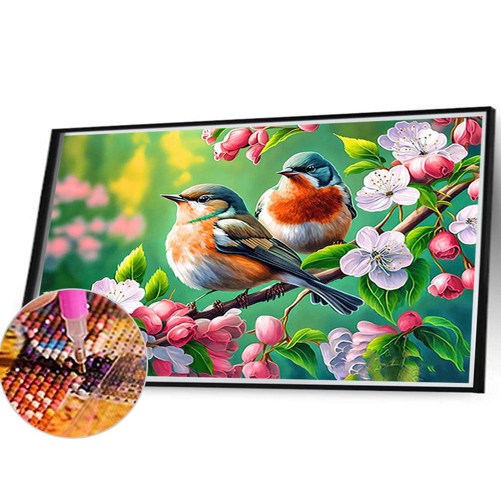 Flowers And Birds - Full Round Drill Diamond Painting 40*30CM