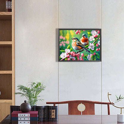 Flowers And Birds - Full Round Drill Diamond Painting 40*30CM