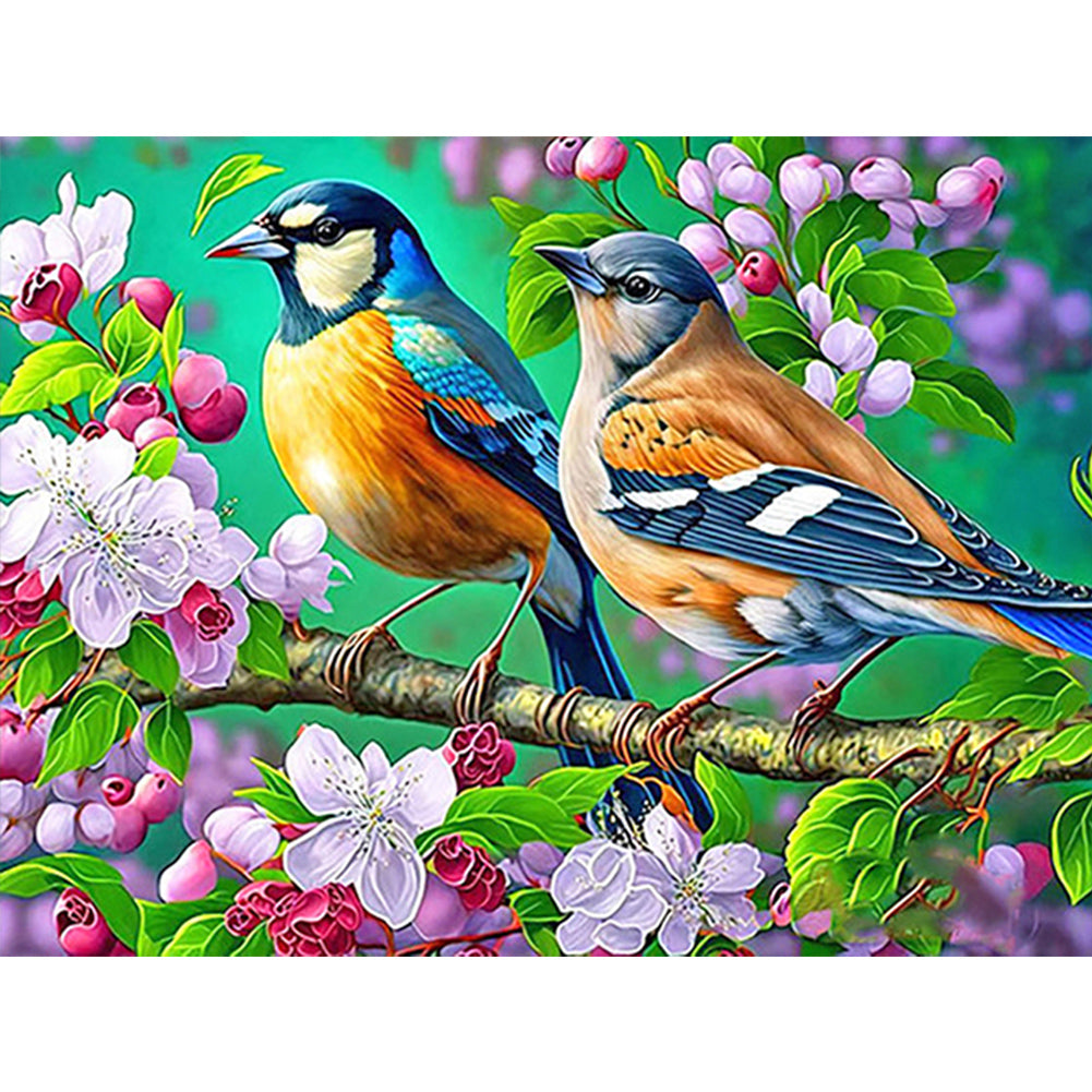 Flowers And Birds - Full Round Drill Diamond Painting 40*30CM