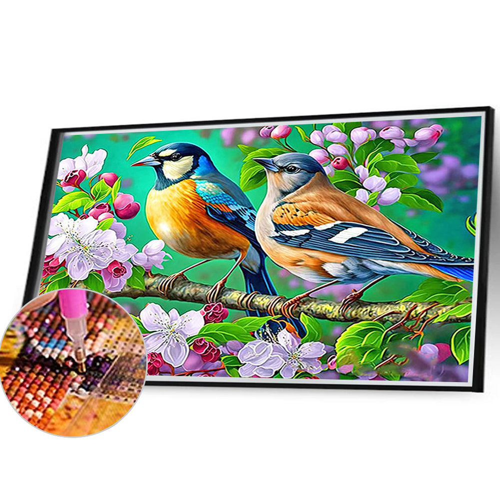 Flowers And Birds - Full Round Drill Diamond Painting 40*30CM