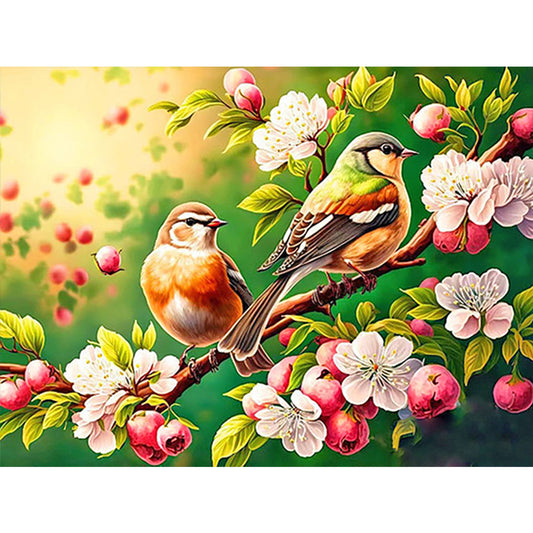 Flowers And Birds - Full Round Drill Diamond Painting 40*30CM