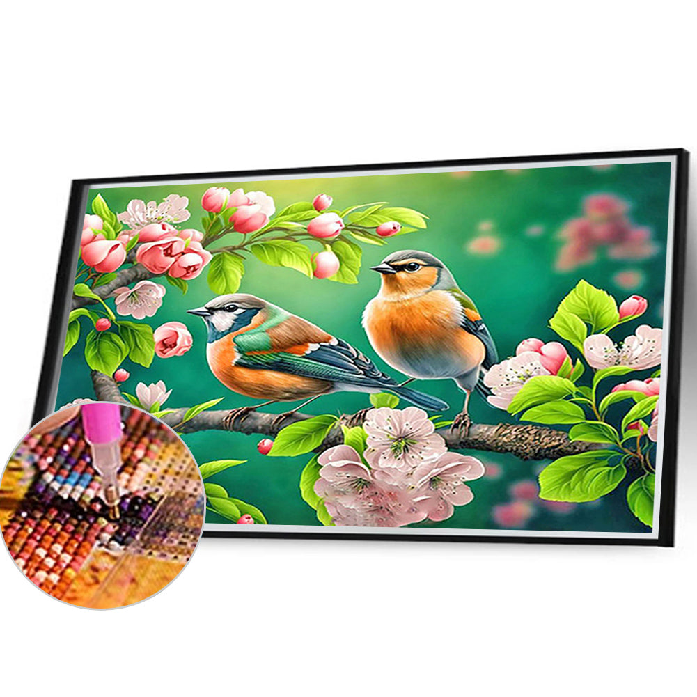 Flowers And Birds - Full Round Drill Diamond Painting 40*30CM