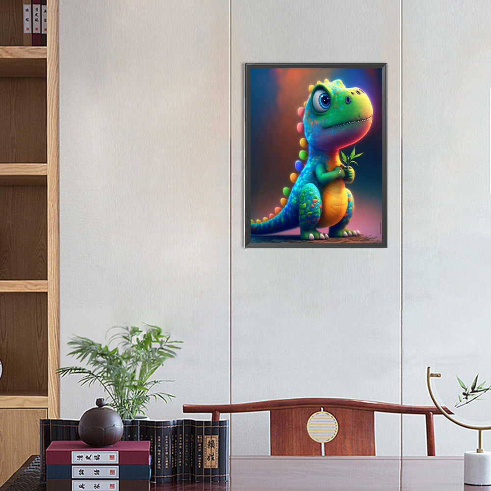 Cute Pet Dinosaur - Full Round Drill Diamond Painting 30*40CM